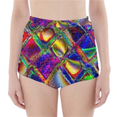 Abstract Digital Art High-waisted Bikini Bottoms by Sapixe