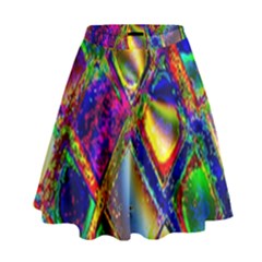 Abstract Digital Art High Waist Skirt by Sapixe