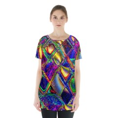 Abstract Digital Art Skirt Hem Sports Top by Sapixe