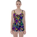 Abstract Digital Art Tie Front Two Piece Tankini View1