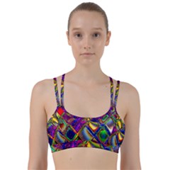 Abstract Digital Art Line Them Up Sports Bra