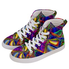 Abstract Digital Art Women s Hi-top Skate Sneakers