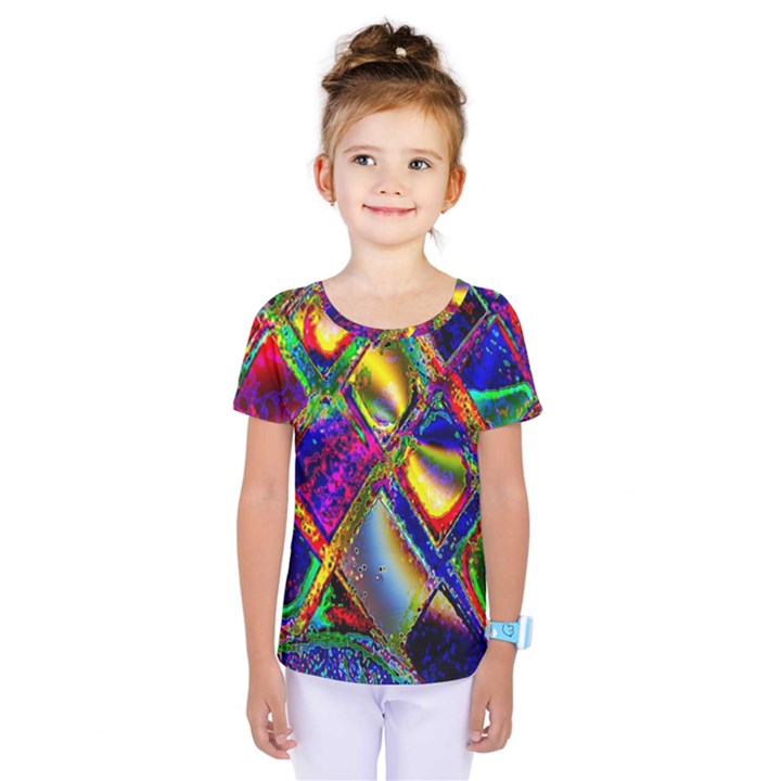 Abstract Digital Art Kids  One Piece Tee