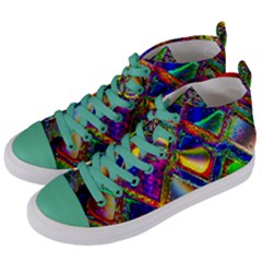 Abstract Digital Art Women s Mid-top Canvas Sneakers