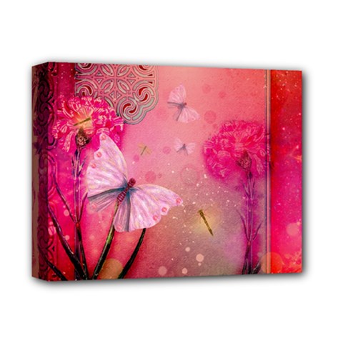 Wonderful Butterflies With Dragonfly Deluxe Canvas 14  X 11  by FantasyWorld7