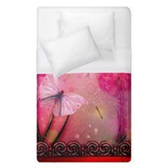 Wonderful Butterflies With Dragonfly Duvet Cover (single Size) by FantasyWorld7