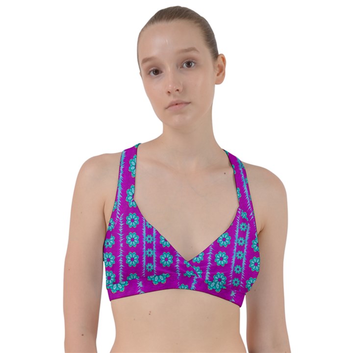 Fern Decorative In Some Mandala Fantasy Flower Style Sweetheart Sports Bra