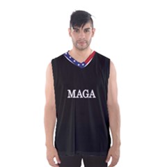 Maga Make America Great Again With Us Flag On Black Men s Basketball Tank Top