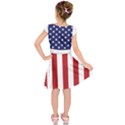 MAGA Make America Great Again with US Flag on black Kids  Short Sleeve Dress View2