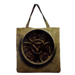 Abstract Steampunk Textures Golden Grocery Tote Bag