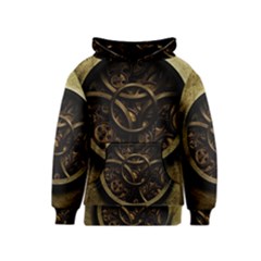 Abstract Steampunk Textures Golden Kids  Pullover Hoodie