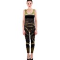 Abstract Steampunk Textures Golden One Piece Catsuit View1