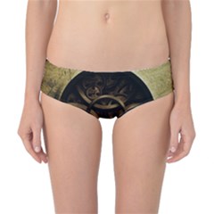 Abstract Steampunk Textures Golden Classic Bikini Bottoms