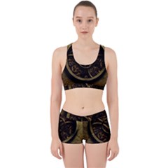 Abstract Steampunk Textures Golden Work It Out Gym Set