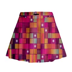 Abstract Background Colorful Mini Flare Skirt by Sapixe