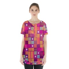 Abstract Background Colorful Skirt Hem Sports Top