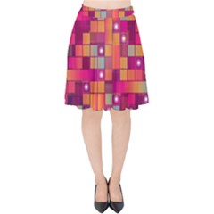 Abstract Background Colorful Velvet High Waist Skirt by Sapixe