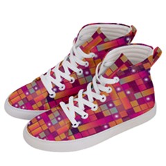 Abstract Background Colorful Men s Hi-top Skate Sneakers