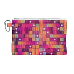 Abstract Background Colorful Canvas Cosmetic Bag (large)