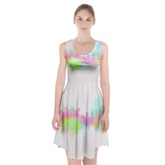 Abstract Color Pattern Colorful Racerback Midi Dress by Sapixe