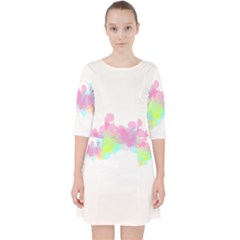 Abstract Color Pattern Colorful Pocket Dress by Sapixe