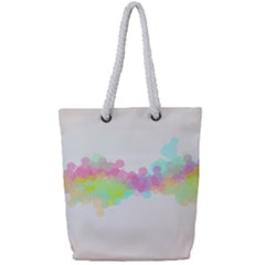 Abstract Color Pattern Colorful Full Print Rope Handle Tote (small)