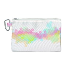 Abstract Color Pattern Colorful Canvas Cosmetic Bag (medium)