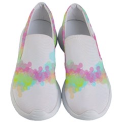 Abstract Color Pattern Colorful Women s Lightweight Slip Ons