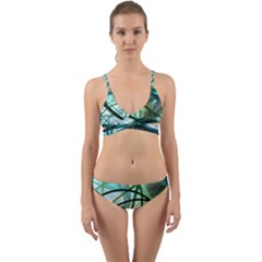 Abstract Wrap Around Bikini Set