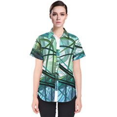 Abstract Women s Short Sleeve Shirt