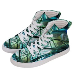 Abstract Women s Hi-top Skate Sneakers by Sapixe