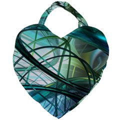 Abstract Giant Heart Shaped Tote