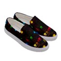 Abstract 3d Cg Digital Art Colors Cubes Square Shapes Pattern Dark Women s Canvas Slip Ons View3