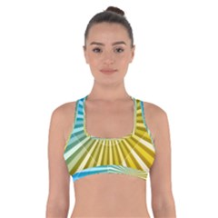 Abstract Art Art Radiation Cross Back Sports Bra