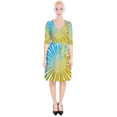 Abstract Art Art Radiation Wrap Up Cocktail Dress