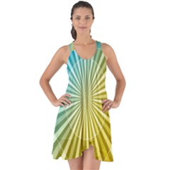 Abstract Art Art Radiation Show Some Back Chiffon Dress