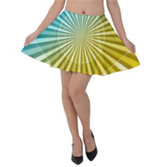 Abstract Art Art Radiation Velvet Skater Skirt by Sapixe