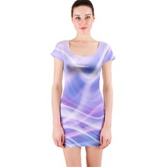 Abstract Graphic Design Background Short Sleeve Bodycon Dress