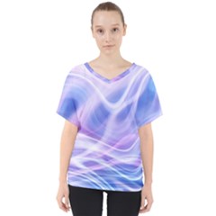 Abstract Graphic Design Background V-neck Dolman Drape Top