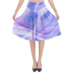 Abstract Graphic Design Background Flared Midi Skirt by Sapixe