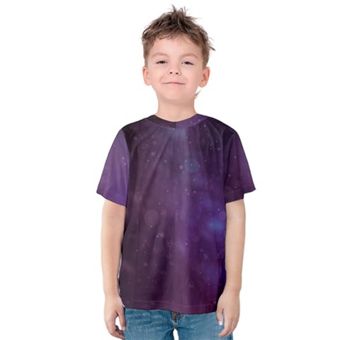 Abstract Purple Pattern Background Kids  Cotton Tee by Sapixe