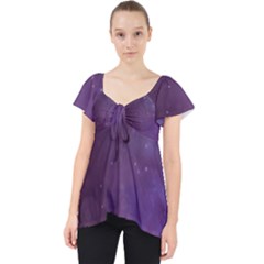 Abstract Purple Pattern Background Lace Front Dolly Top