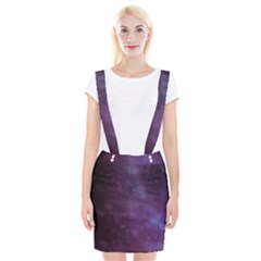 Abstract Purple Pattern Background Braces Suspender Skirt