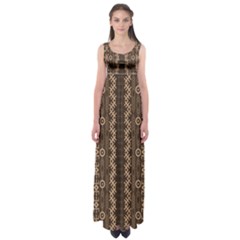 African Style Vector Pattern Empire Waist Maxi Dress by Sapixe