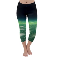 Alien Orbit Capri Winter Leggings  by Sapixe