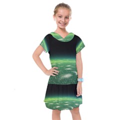 Alien Orbit Kids  Drop Waist Dress by Sapixe