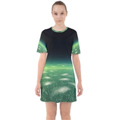 Alien Orbit Sixties Short Sleeve Mini Dress by Sapixe