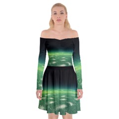 Alien Orbit Off Shoulder Skater Dress by Sapixe