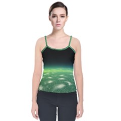 Alien Orbit Velvet Spaghetti Strap Top