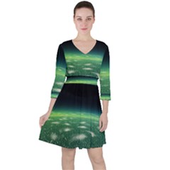 Alien Orbit Ruffle Dress by Sapixe